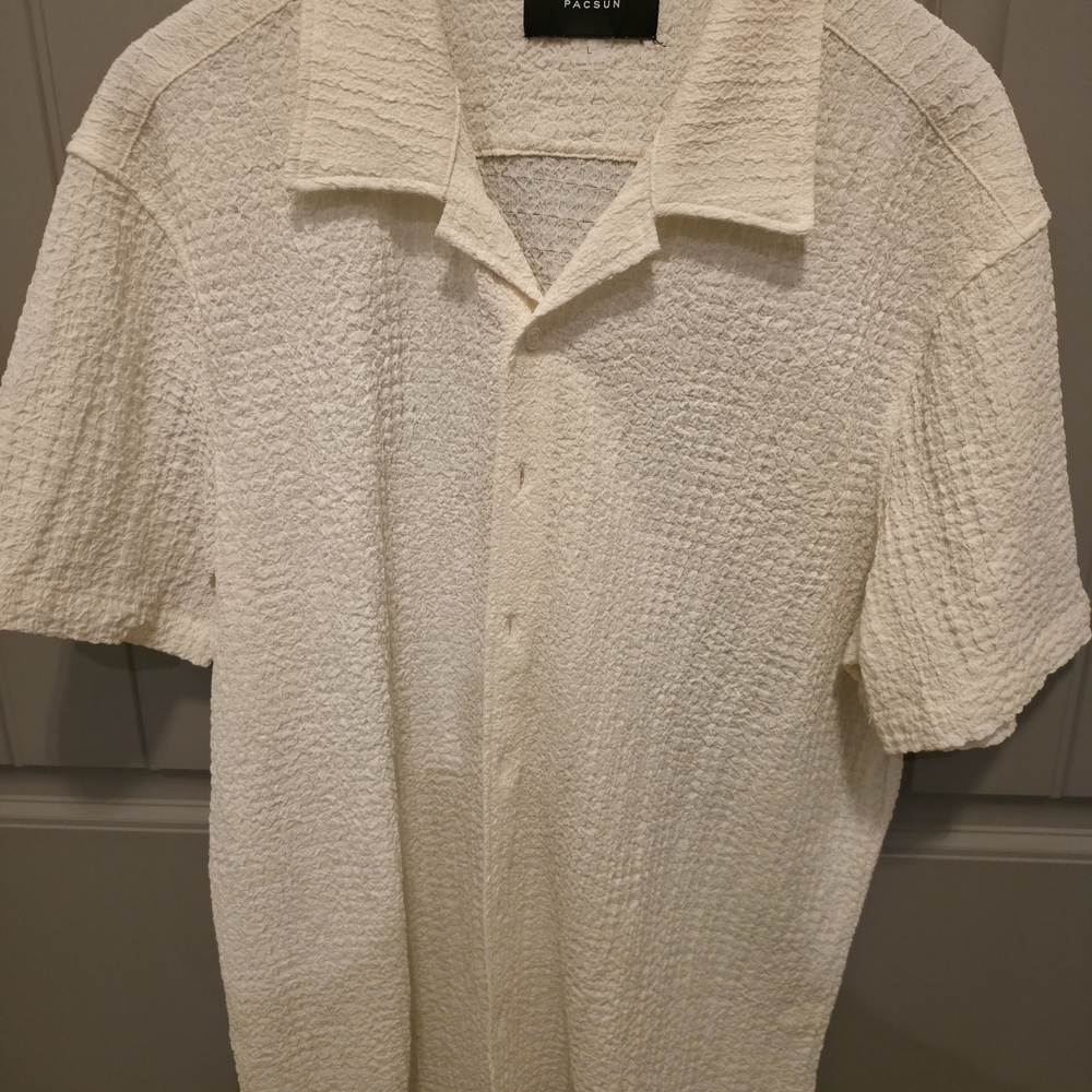 PacSun Off-White Textured Shirt